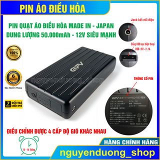BỘ PHỤ KIỆN QUẠT ÁO ĐIỀU HÒA, PIN 50.000mAh, QUẠT 12V KHÔNG CHỔI THAN, PIN, QUẠT,CỤC SẠC,DÂY KẾT NỐI