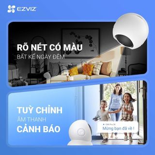 Camera Wifi EZVIZ C6N PRO 2K 3MP (Ban đêm có màu + Gọi điện + Human + 512GB + TypeC)