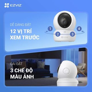 Camera Wifi EZVIZ C6N PRO 2K 3MP (Ban đêm có màu + Gọi điện + Human + 512GB + TypeC)