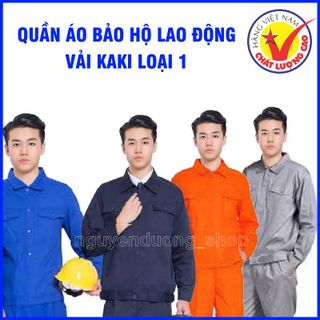 BỘ QUẦN ÁO BẢO HỘ LAO ĐỘNG VẢI KAKI LOẠI 1 , ĐỒNG PHỤC BẢO HỘ LAO ĐỘNG , QUẦN ÁO CÔNG NHÂN