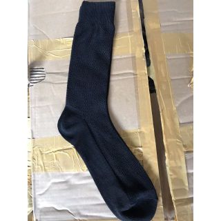 Tất công sở nam cổ cao màu đen vân dày dặn dệt kim xuất dư