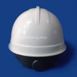 MŨ, NÓN BẢO HỘ AN TOÀN LAO ĐỘNG, MŨ BẢO HIỂM BẢO HỘ CÔNG NHÂN LAO ĐỘNG,  LOẠI CÓ NÚM VẶN MÀU TRẮNG
