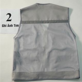 ÁO GHI LÊ 4 TÚI PHẢN QUANG BẢO HỘ LAO ĐỘNG , ÁO KỸ THUẬT , KỸ SƯ, CÔNG NHÂN, MÀU GHI ÁNH TÍM