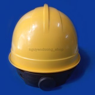 MŨ, NÓN BẢO HỘ AN TOÀN LAO ĐỘNG, MŨ BẢO HIỂM BẢO HỘ CÔNG NHÂN LAO ĐỘNG,  LOẠI CÓ NÚM VẶN MÀU VÀNG