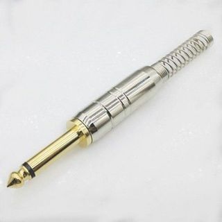 Jack 6 ly thẳng, đuôi lò xo, đầu mạ vàng