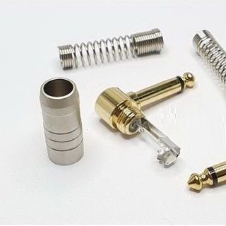 Jack 6 ly cong, đuôi lò xo, đầu mạ vàng