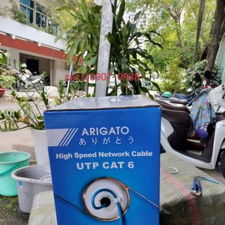 Dây mạng cat 6 bootroom 1 lớp bọc bác Arigatoo 0907- 0988 full 300m, tiết diện 0.52