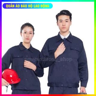 ĐỒNG PHỤC BẢO HỘ LAO ĐỘNG VẢI KAKI LOẠI 1, QUẦN ÁO BẢO HỘ LAO ĐỘNG NAM NỮ MÀU TÍM THAN