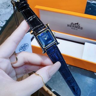 ĐỒNG HỒ NỮ CAO CẤP MỚI NHẤT HEMES DÂY DA  ĐEN FULL VIỀN VÀNG