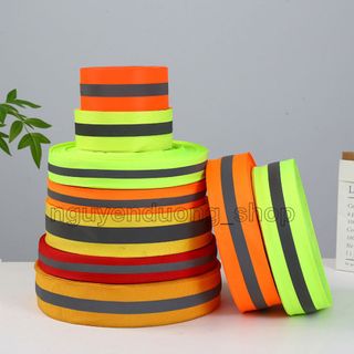 DÂY DẠ QUANG VẢI, CUỘN DÂY PHẢN QUANG VẢI 3M MAY QUẦN ÁO, DÂY CẢNH BÁO PHẢN QUANG AN TOÀN LAO ĐỘNG
