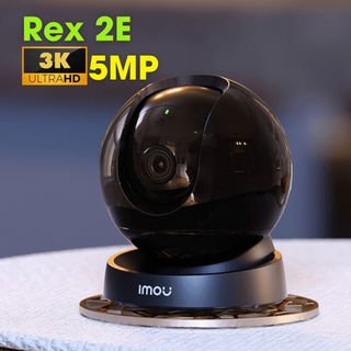 EOL... Cam Wifi Imou 5MP IMOU REX-2E:GK2DP-5C0WE ( ban đem có màu, có micro, có loa, có LAN, có sẵn chân đế lắp trần nhà )