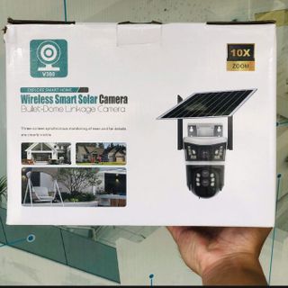 (5 Tặng 1 quà ) Solar Camera 4G Yoosee P10-4G màu đen 2 mắt 2 khung hình, khe sim 4G - Mẫu Mới (8 LED + Còi báo động trắng + Pin 168 giờ liên tục + App: V380 PRO)