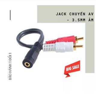 Cáp chuyển đổi Audio 3.5mm âm ra 2 đầu RCA hoa sen - Jack chuyển AV sang 3.5 âm - Hàng chính hãng