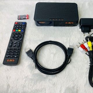 Đầu Thu Truyền Hình Số Vệ Tinh chảo AVG DVB-S2 (Màu Nâu) Tặng một 1 Anten AVG
