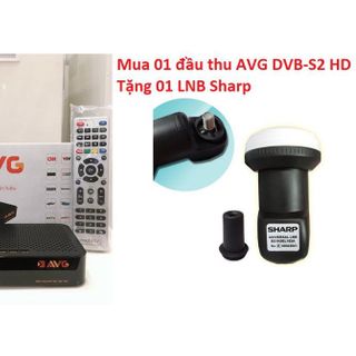 Đầu Thu Truyền Hình Số Vệ Tinh chảo AVG DVB-S2 (Màu Nâu) Tặng một 1 Anten AVG