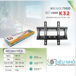 Khung treo áp tường K32 19" - 43" Chánh Phát (Full Vat)