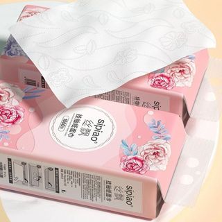 Thùng 10 bịch giấy treo đa năng Hoa Hồng, Khăn rút 4 lớp treo tường mỗi bịch 1000 tờ - CTB822