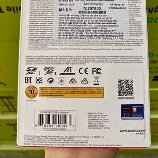 Thẻ Nhớ 256GB SANDISK (Hàng chính hãng | Đã VAT | Bảo hành 10 năm | Hộp 100c)