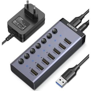 UGREEN 90305 - 7-Port USB 3.0 Hub with USB-B to USB 3.0 Male Cable EU