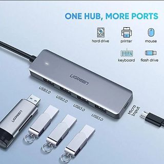 UGREEN 70336- 4-Port USB3.0 Hub with USB-C Power Supply