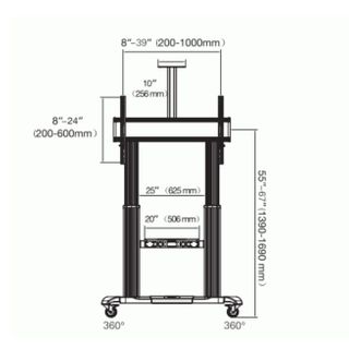 Khung treo Tivi di động North Bayou CF100 (70″-110″) - Giống TW100 nhưng không có remote