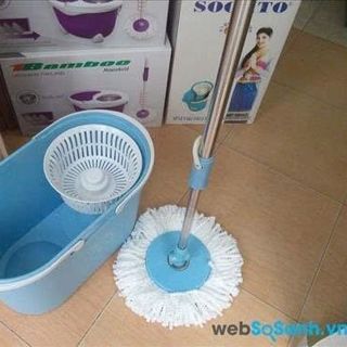 BỘ CÂY LAU NHÀ XOAY 360 ĐỘ MÂM NHỰA