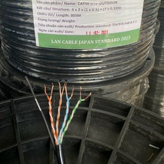 Dây Cáp 8 Lõi Có Cường Lực ( Sợi Cứng ) 305M Chuyên Camera (CAT5E + Cường lực)