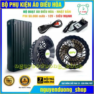 ÁO ĐIỀU HÒA CHÍNH HÃNG NHẬT BẢN PIN 50.000mAh - 12V, LÀM MÁT CHỐNG NẮNG NÓNG NAM VÀ NỮ MÀU GHI SÁNG