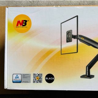 Giá kẹp bàn NB F100A đen (22"- 35") --- 1 Tay đòn cong, xoay tivi 360 độ