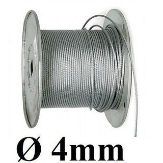 DÂY CÁP THÉP BỌC NHỰA, CÁP LỤA BỌC NHỰA, CÁP MẠ KẼM BỌC NHỰA PVC PHI 4mm ( 4 Ly )