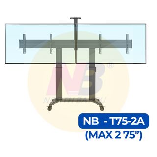 Khung treo tivi di động 2 tivi North Bayou T75-2A ( Hàng Chính Hãng | Có VAT | Đóng gói: 70kg | Max 2 Tivi 75") - Tặng kèm 2 khung treo cố định 75"