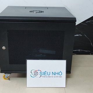 Tủ Rack 9U D500 màu đen, loại có bánh xe
