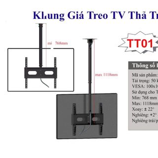 Khung treo thả trần Chánh Phát TT01-A (32''- 65'') --- --- Chiều dài 1306-1656mm | Tải trọng 50kg | Full VAT