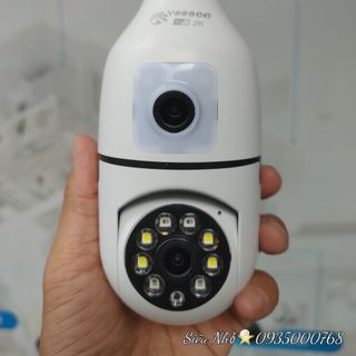 Camera Wifi BÓNG ĐÈN 2 MẮT YOOSEE A10/QS211 - lắp trực tiếp vào chui E27 có sẵn ở nhà, có màu ban đêm (Hàng loại A | Bảo hành 1 năm)