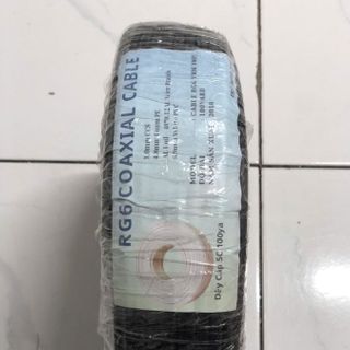 DÂY CÁP 5C RG6 48TIM 100YA, 2 LỚP BẠC (màu đen) Tiêu chuẩn Châu Âu (Cuộn)