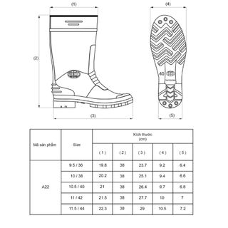 Ủng Chống Axit - Chống Dầu - Chống Hóa Chất, Ủng Cao Su Bảo Hộ Lao Động
