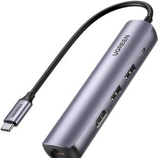 UGREEN 10919 USB-C to 2*USB 3.0+HDMI+RJ45 Ethernet Adapter+PD 4K 60Hz