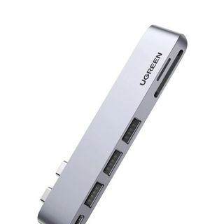 UGREEN 60560 UGREEN 2xUSB-C to 3xUSB3.0-A+SD+TF+PD Multifunction Adapter Aluminum Shell