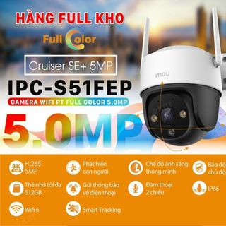 Camera Wifi IMOU S51FEP 3K 5MP (SE+ | Outdoor | FullColor | Tích hợp LOA, đàm thoại 2 chiều)