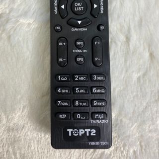 Remote Điều Khiển Đầu Thu Top T2 (Vinasat) – dùng chung cho Remote Điều Khiển Đầu Thu VHM*