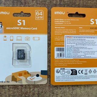 Thẻ nhớ 64GB IMOU chính hãng (72 Tháng | Hộp 20c)