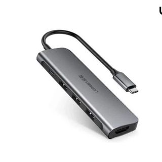 UGREEN 70410 USB-C to 3 Ports USB3.0-A Hub + HDMI + TF/SD (Space Gray)