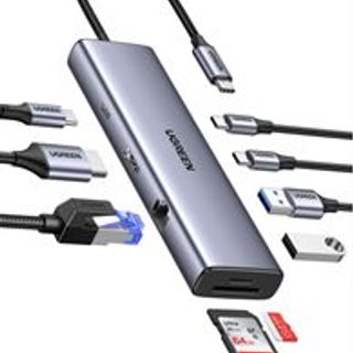 UGREEN 15375 USB-Cto USB-A 3.0*2+USB-C 3.0*2+HDMI+PD+SD/TF+RJ45 4K60Hz