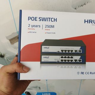 Switch PoE 8 Port HRUI HR901-AF-82N tốc độ 10/100M