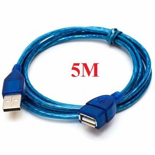 Dây USB nối dài màu xanh, chống nhiễu dài 5M