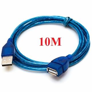 Dây USB nối dài màu xanh, chống nhiễu dài 10M