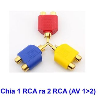 Jack chia AV 1BS - 2BS mạ xi vàng (Tốt) ( Bịch)