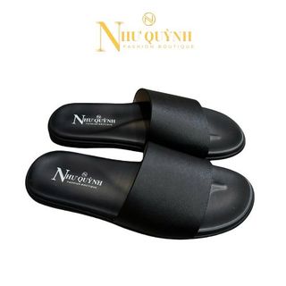 Dép quai ngang da bò, thiết kế trẻ trung, đế êm ái, cao su chống trơn K04 Như Quỳnh Fashion