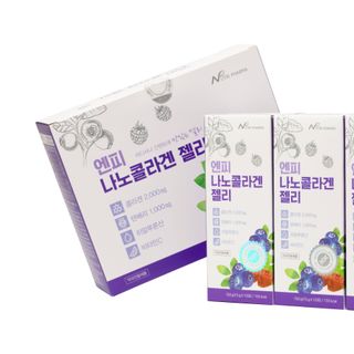 [Hàn Quốc] Thạch Collagen Trắng da, mờ thâm, ít béo - Nano Collagen Jelly Nutri Pharma 10 tép x 15g -