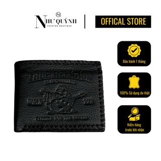 Ví da ngang + hộp dành cho nam khâu viền họa tiết dập nổi, nhiều ngăn mã N04 Như Quỳnh Fashion